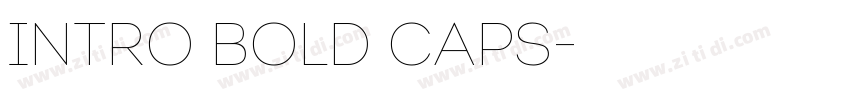 Intro Bold Caps字体转换